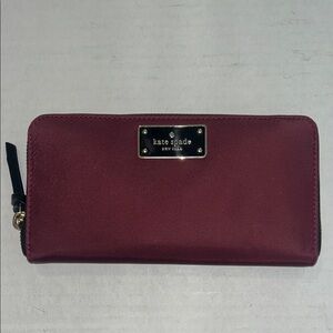 Kate Spade purple Nylon Wilson Road Neda zip around wallet
